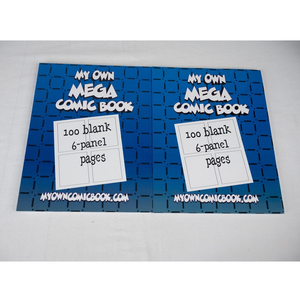 My Own Mega Comic Book 2 Pack  New 100 Blank 6-Panel Pages DIY Art Cartoon